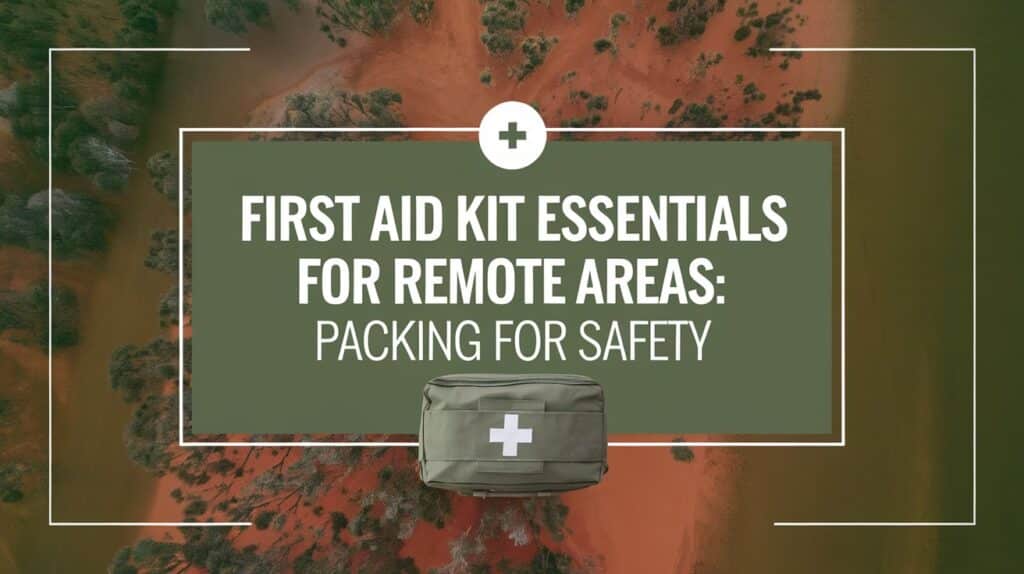 an image of a first aid kit, and a blog cover with the text first aid kit essentials