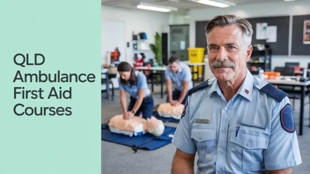 ambulance worker trains first aid class